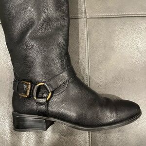 Ralph Lauren McLeod tall black leather riding boots